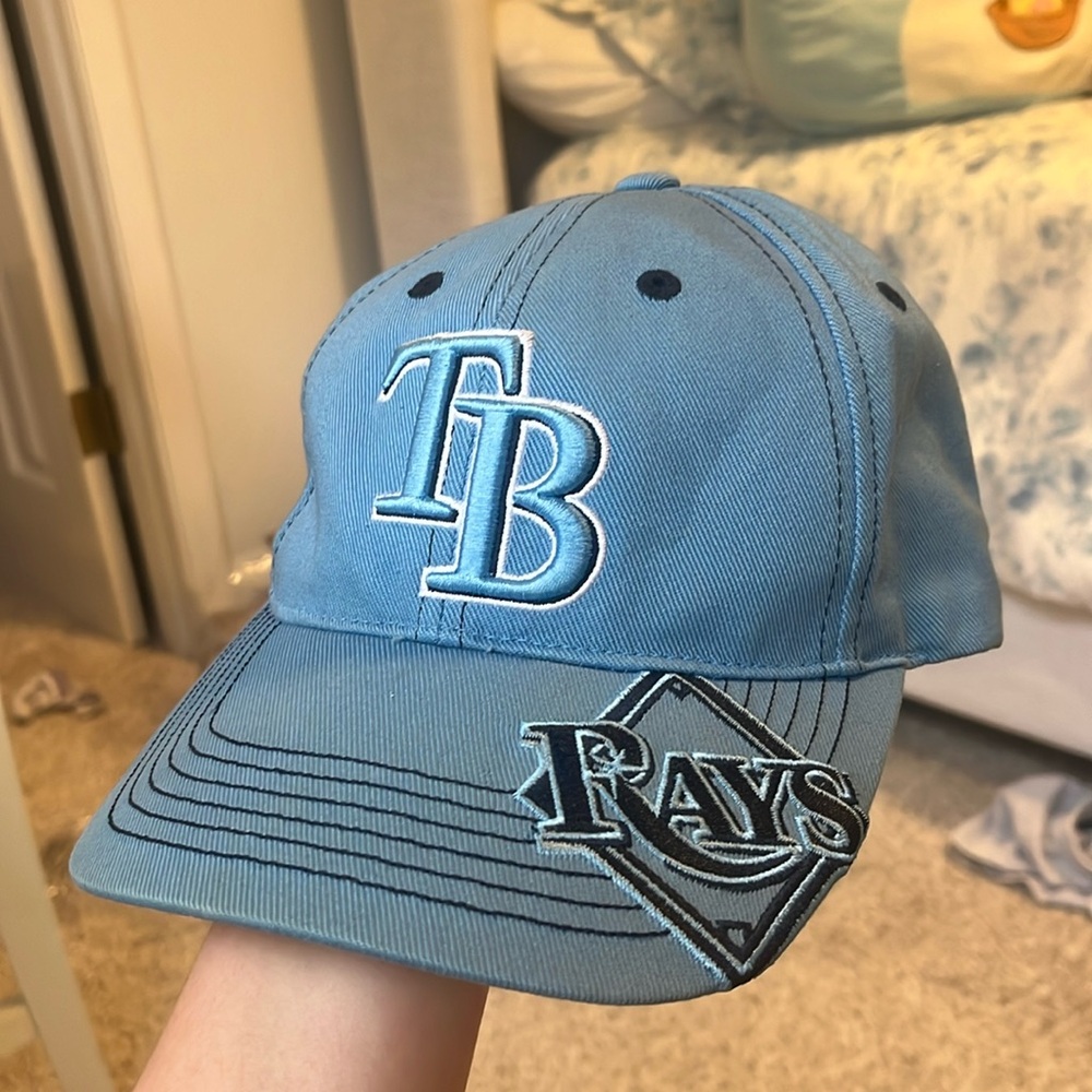Light blue Tampa bay rays hat for men or women in good condition